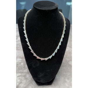 Kendra Scott Leon Collar Statement Necklace Silver Tone Adjustable 16-19"